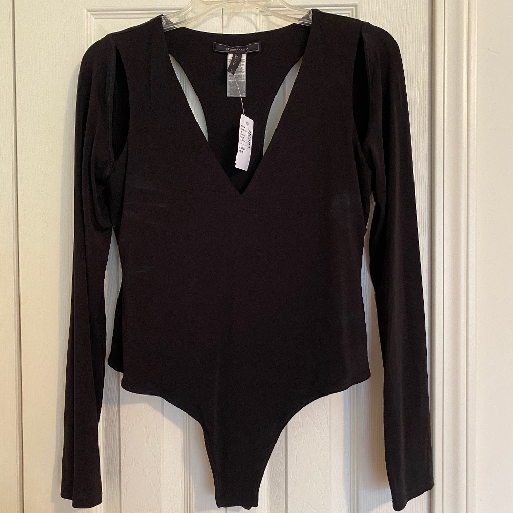 NWT BCBG Cutout Bodysuit Size Large
